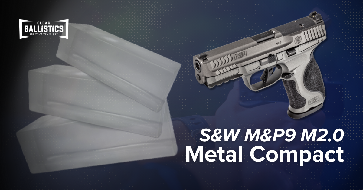 Smith & Wesson M&P9 M2.0 Metal Compact with Clear Ballistics 10% ballistic gel blocks